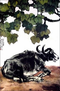 Arte Tradicional Chino Painting - Xu Beihong un viejo chino ganadero